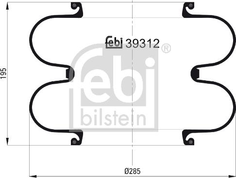 Febi Bilstein 39312 - Pneimoatsperes spilvens, Pneimopiekare ps1.lv