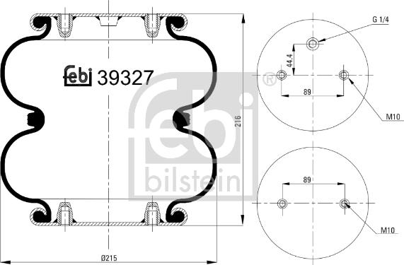 Febi Bilstein 39327 - Pneimoatsperes spilvens, Pneimopiekare ps1.lv