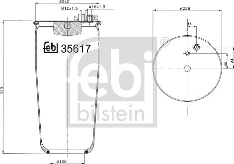 Febi Bilstein 35617 - Pneimoatsperes spilvens, Pneimopiekare ps1.lv