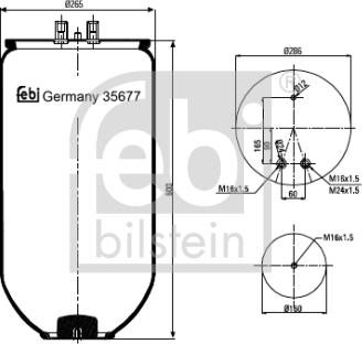 Febi Bilstein 35677 - Pneimoatsperes spilvens, Pneimopiekare ps1.lv