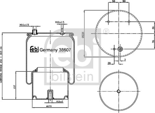 Febi Bilstein 38607 - Pneimoatsperes spilvens, Pneimopiekare ps1.lv