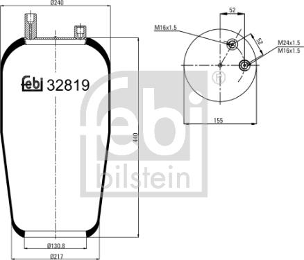 Febi Bilstein 32819 - Pneimoatsperes spilvens, Pneimopiekare ps1.lv