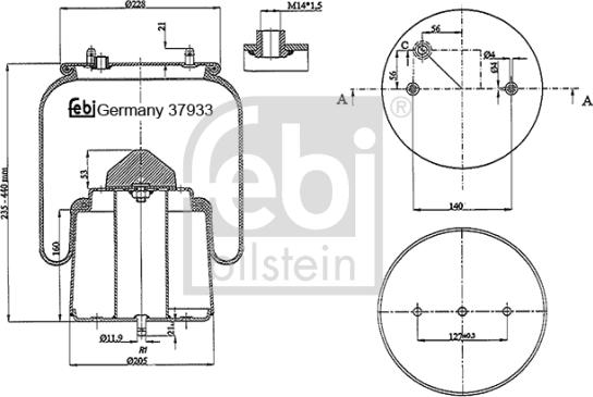 Febi Bilstein 37933 - Pneimoatsperes spilvens, Pneimopiekare ps1.lv