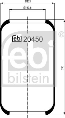 Febi Bilstein 20450 - Pneimoatsperes spilvens, Pneimopiekare ps1.lv