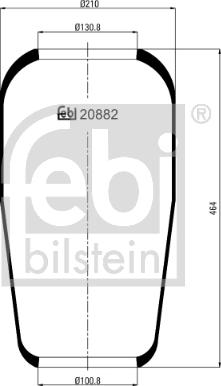 Febi Bilstein 20882 - Pneimoatsperes spilvens, Pneimopiekare ps1.lv