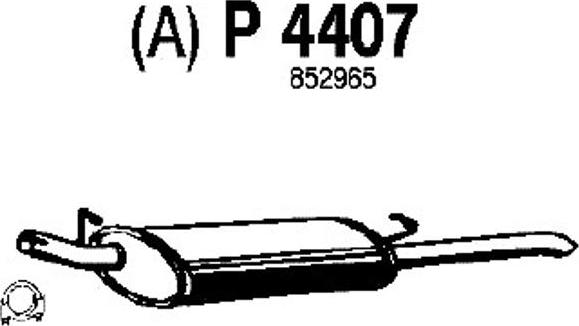 Fenno P4407 - Izplūdes gāzu trokšņa slāpētājs (pēdējais) ps1.lv