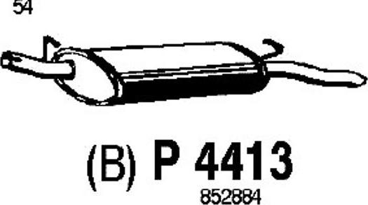 Fenno P4413 - Izplūdes gāzu trokšņa slāpētājs (pēdējais) ps1.lv