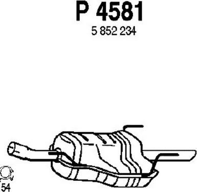 Fenno P4581 - Izplūdes gāzu trokšņa slāpētājs (pēdējais) ps1.lv