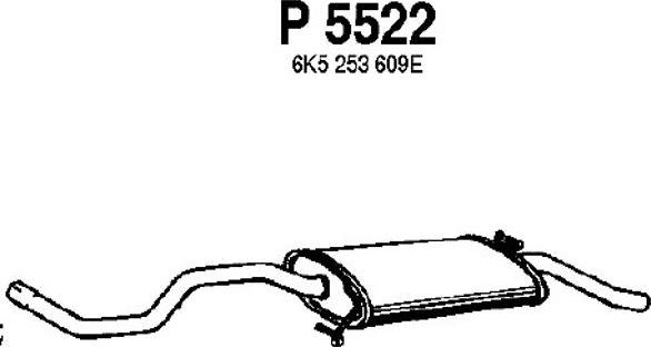 Fenno P5522 - Izplūdes gāzu trokšņa slāpētājs (pēdējais) ps1.lv