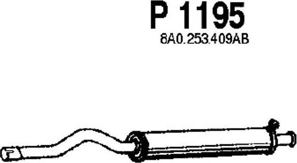 Fenno P1195 - Vidējais izpl. gāzu trokšņa slāpētājs ps1.lv