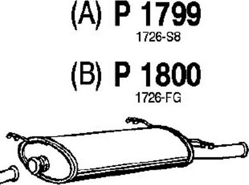 Fenno P1799 - Izplūdes gāzu trokšņa slāpētājs (pēdējais) ps1.lv