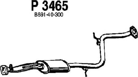Fenno P3465 - Vidējais izpl. gāzu trokšņa slāpētājs ps1.lv