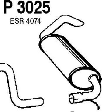 Fenno P3025 - Izplūdes gāzu trokšņa slāpētājs (pēdējais) ps1.lv