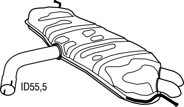 Fenno P72085 - Izplūdes gāzu trokšņa slāpētājs (pēdējais) ps1.lv