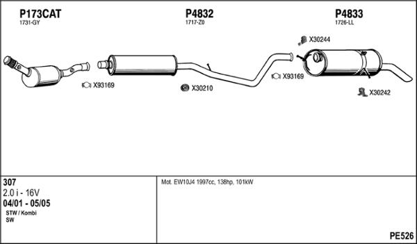 Fenno PE526 - Izplūdes gāzu sistēma ps1.lv