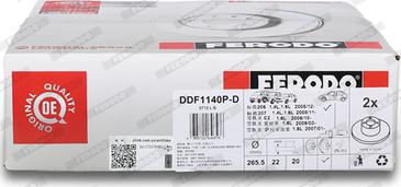 Ferodo DDF1140P-D - Bremžu diski ps1.lv