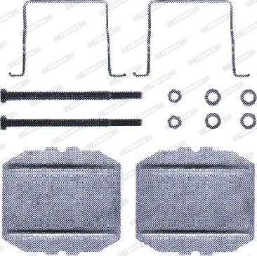 Ferodo FBA460 - Piederumu komplekts, Disku bremžu uzlikas ps1.lv