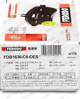 Ferodo FDB1636-C6-OES - Bremžu uzliku kompl., Disku bremzes ps1.lv