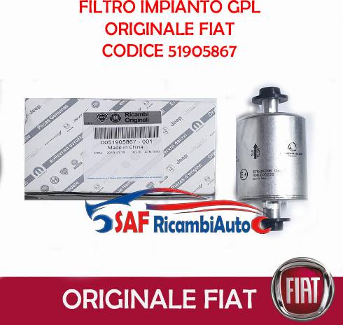 FIAT 51905867 - Degvielas filtrs ps1.lv