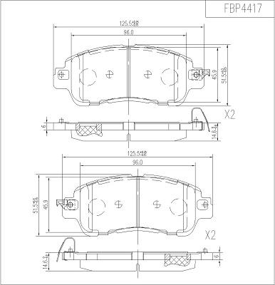 FI.BA FBP4417 - Bremžu uzliku kompl., Disku bremzes ps1.lv