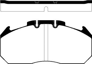 DT Spare Parts 2129 131 604 - Bremžu uzliku kompl., Disku bremzes ps1.lv