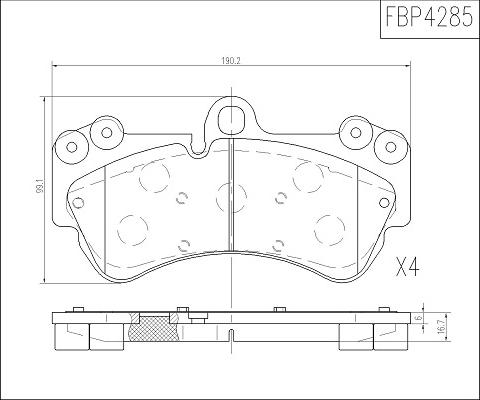 FI.BA FBP4285 - Bremžu uzliku kompl., Disku bremzes ps1.lv