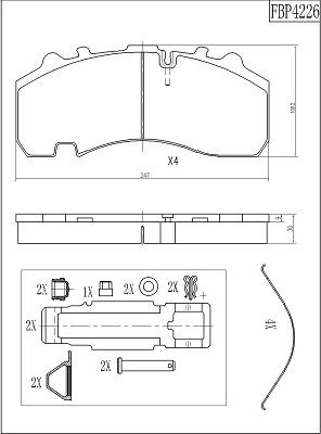 PE Automotive 0104044407210873 - Bremžu uzliku kompl., Disku bremzes ps1.lv