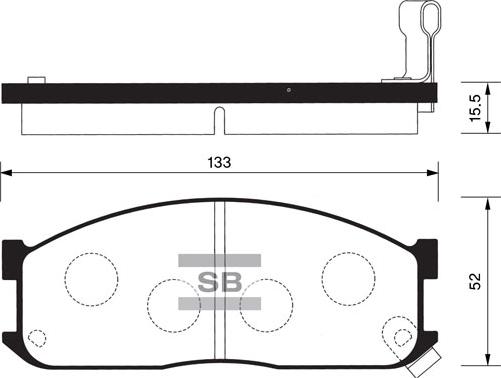 Unipart GBP894 - Bremžu uzliku kompl., Disku bremzes ps1.lv