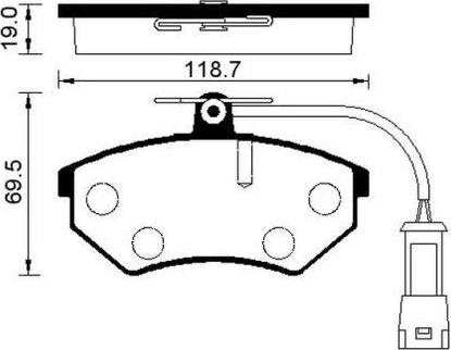 KRIEGER FAHRZEUGBAU 950006128 - Bremžu uzliku kompl., Disku bremzes ps1.lv