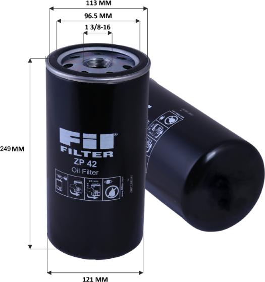 FIL Filter ZP 42 - Eļļas filtrs ps1.lv