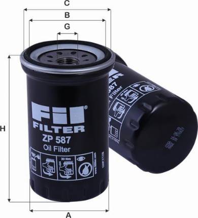 FIL Filter ZP 587 - Eļļas filtrs ps1.lv