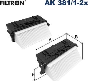 Filtron AK 381/1-2x - Gaisa filtrs ps1.lv