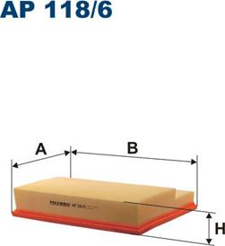 Filtron AP118/6 - Gaisa filtrs ps1.lv