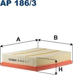 Filtron AP 186/3 - Gaisa filtrs ps1.lv