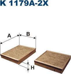 Filtron K1179A-2x - Filtrs, Salona telpas gaiss ps1.lv