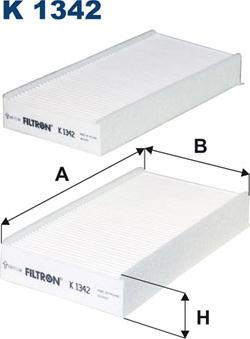 Filtron K1342-2x - Filtrs, Salona telpas gaiss ps1.lv