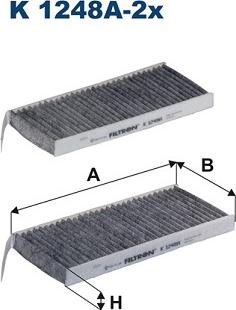 Filtron K 1248A-2x - Filtrs, Salona telpas gaiss ps1.lv