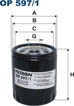 Filtron OP597/1 - Eļļas filtrs ps1.lv