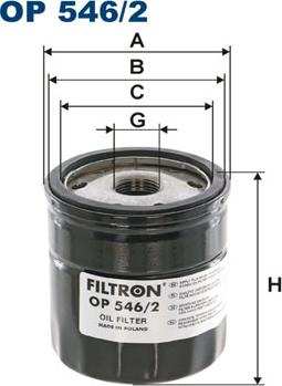 Filtron OP546/2 - Eļļas filtrs ps1.lv