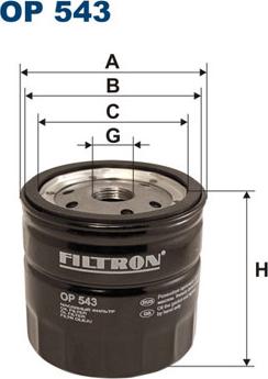 Filtron OP543 - Eļļas filtrs ps1.lv