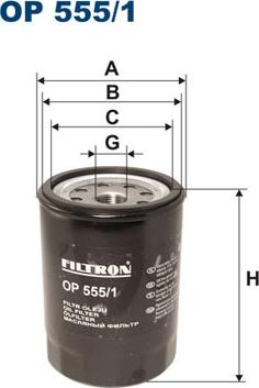 Filtron OP555/1 - Eļļas filtrs ps1.lv