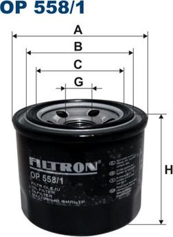 Filtron OP558/1 - Eļļas filtrs ps1.lv