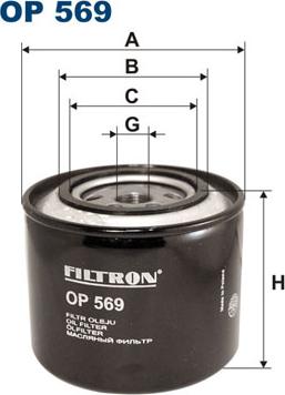 Filtron OP569 - Eļļas filtrs ps1.lv