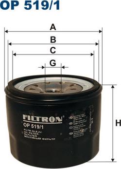 Filtron OP519/1 - Eļļas filtrs ps1.lv