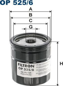 Filtron OP525/6 - Eļļas filtrs ps1.lv