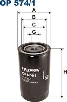 Filtron OP574/1 - Eļļas filtrs ps1.lv