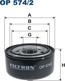 Filtron OP574/2 - Eļļas filtrs ps1.lv