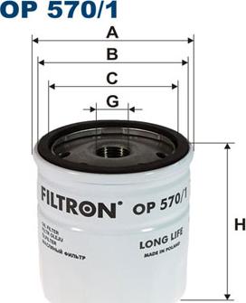 Filtron OP570/1 - Eļļas filtrs ps1.lv