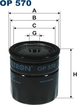 Filtron OP570 - Eļļas filtrs ps1.lv
