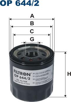 Filtron OP644/2 - Eļļas filtrs ps1.lv